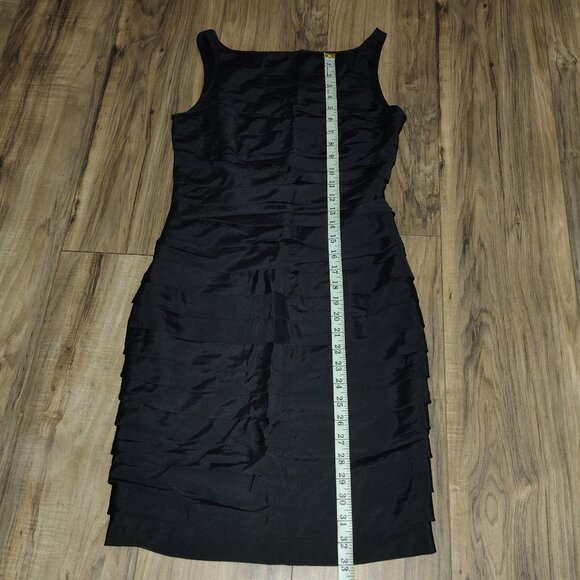 Rachael G. Black Summer Dress with Ruffled Straps - Picture 6 of 10